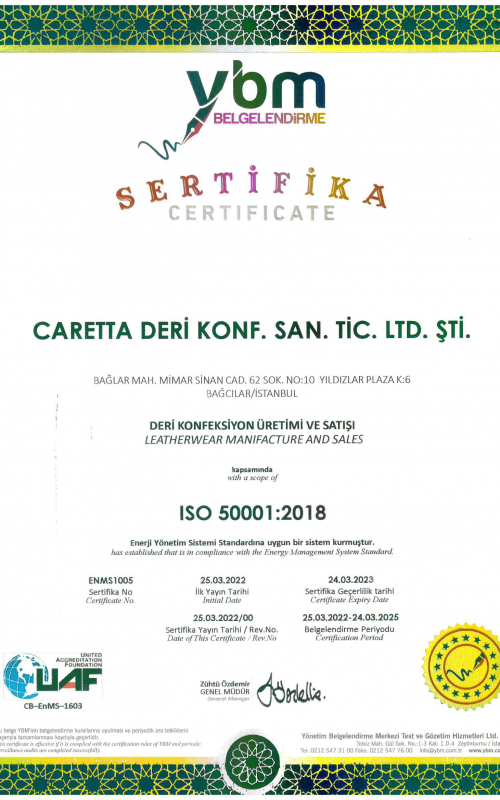 CARETTA Sertifika-50001-UAF R.0